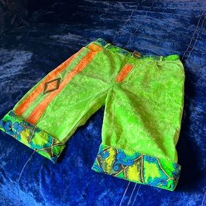 Vintage men’s 90s Jeans (Jams), lime green awesomeness by brand “Major Damage”